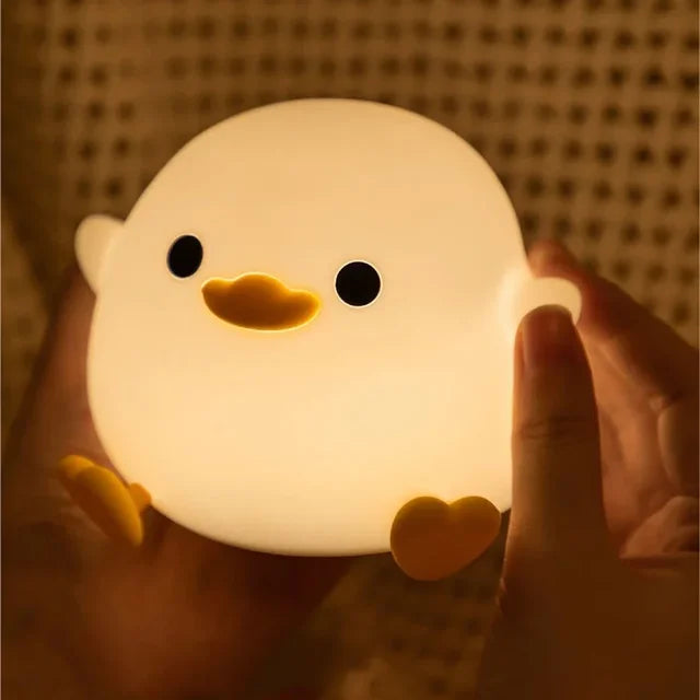 Duck Silicone Night Light for Children with Timer Usb Rechargeable Dimming Touch Lamp Sleeping Bedroom Cartoon Animal Decor Gift - V.I.P Digital Presence