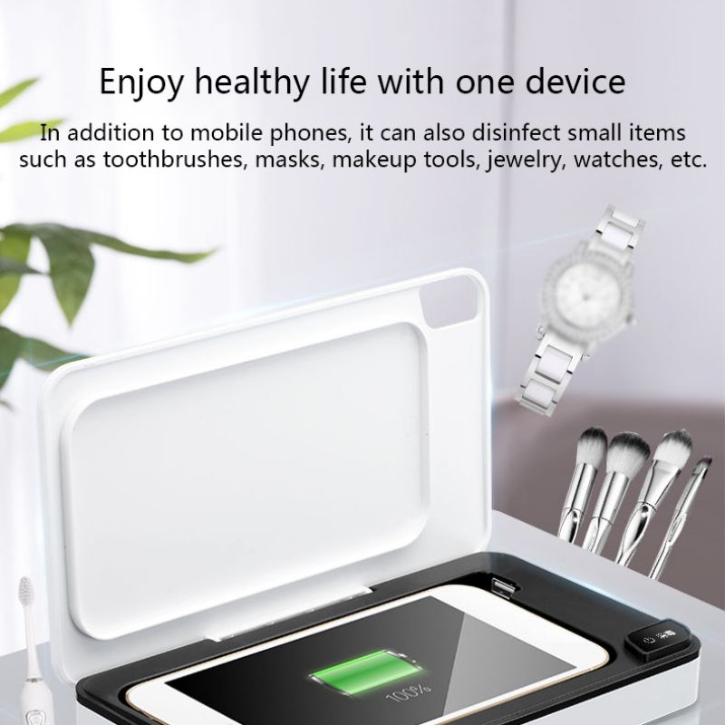Mask Sterilizer Mobile Phone Wireless Charging Treasure Sterilization UV Sterilizers Multi Functional Portable Disinfection Box - V.I.P Digital Presence