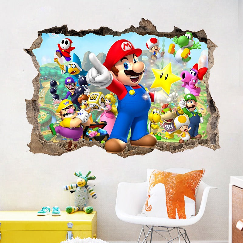 3D Wall Piercing Mary Full Staff Wall Stickers Living Room Bedroom Kindergarten Decoration Background Wall - V.I.P Digital Presence