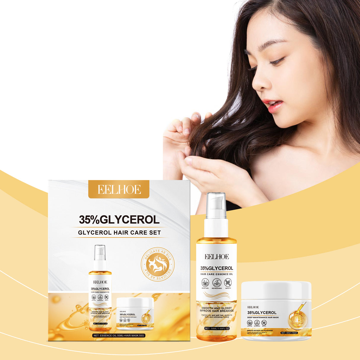 Glycerin Nourishing Hair Care Set Repair Dry Hair And Hair Care Moisturizing Set - V.I.P Digital Presence