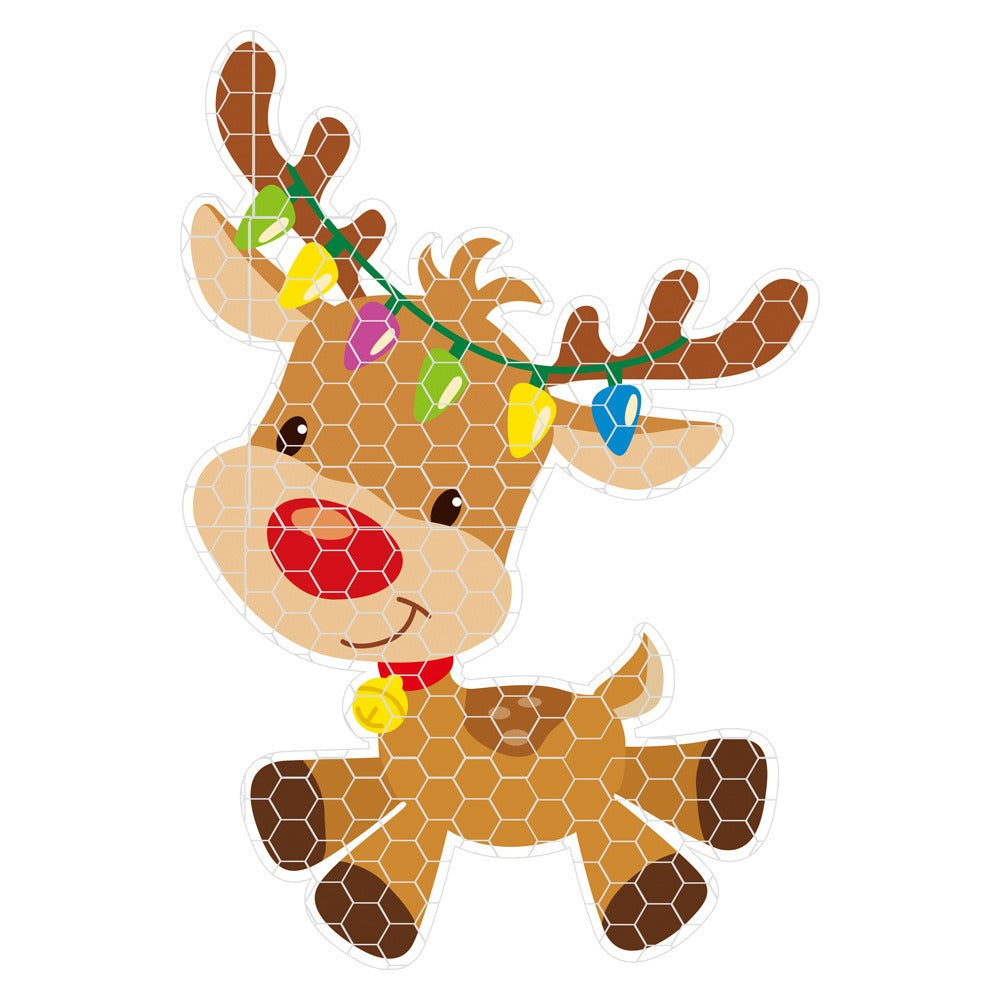 Reflective honeycomb lattice soft magnetic car sticker Easter Easter egg rabbit Santa Claus - V.I.P Digital Presence