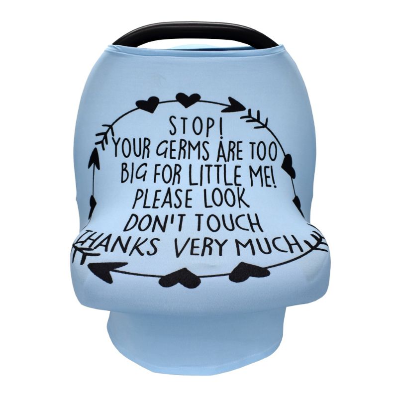 Nursing Cover Breastfeeding Scarf with Safety Warning No Touching Sign Baby Car Seat Covers - V.I.P Digital Presence