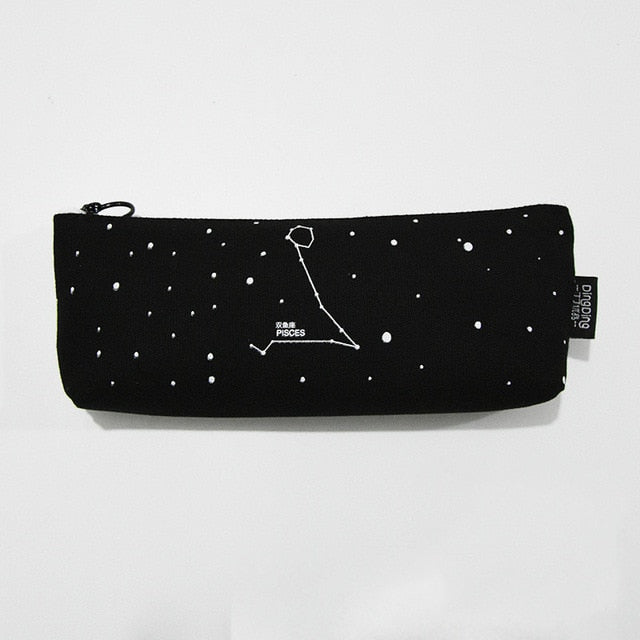 Fresh Pencil Bag Student Cotton and Linen Pencil Bag Female Constellation Stationery Bag - V.I.P Digital Presence