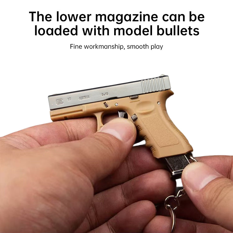 New Empire 1:3 Glock G17 alloy keychain, realistic gun model with detachable soldier gear & bullets. - V.I.P Digital Presence