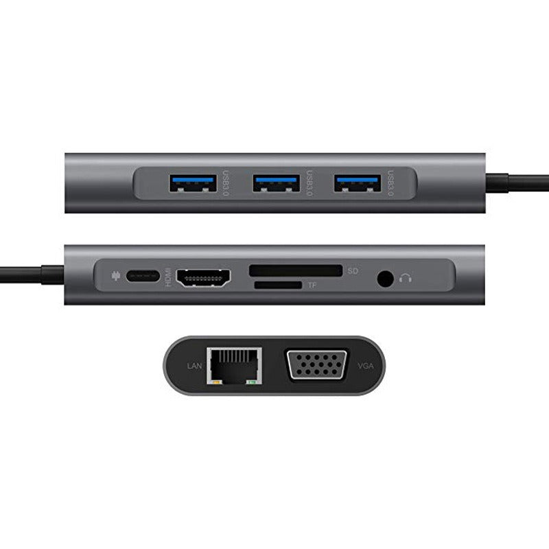 Type-C ten in one HUB docking station, multi in one MacBook laptop aluminum alloy hub - V.I.P Digital Presence