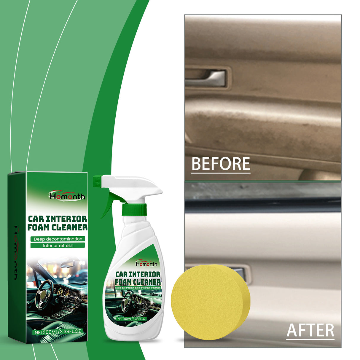 Car Interior Foam Cleaner, Seat Leather Foam Wash Free Decontamination Ceiling Retreader - V.I.P Digital Presence