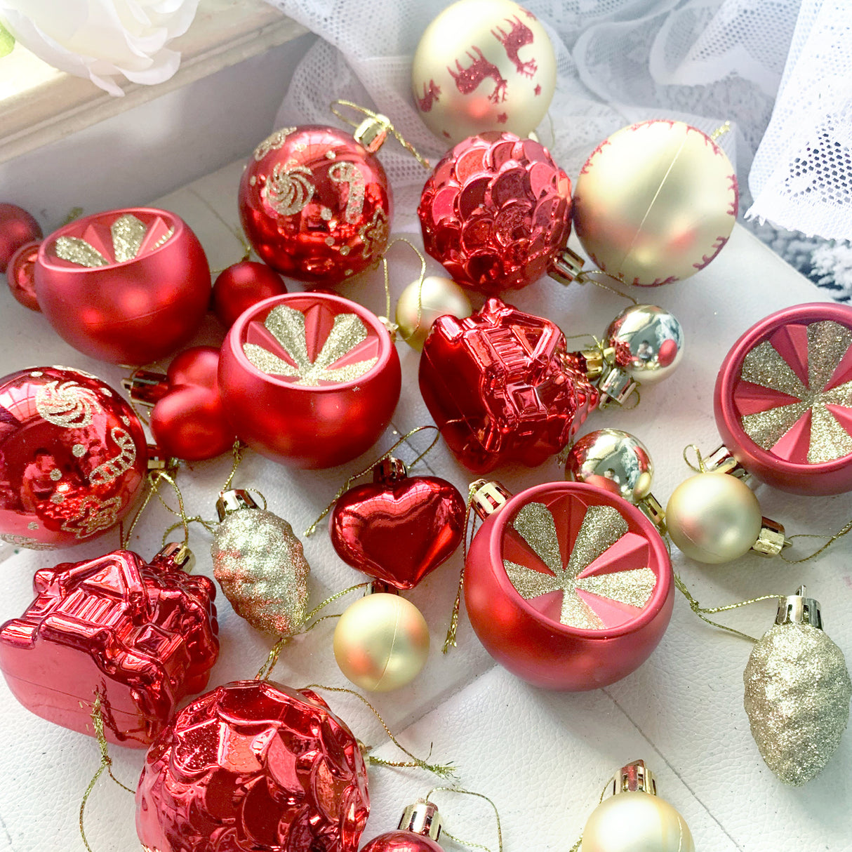 Christmas decoration 6cm electroplated ball plastic ball special-shaped painted Christmas ball gift Christmas tree pendant - V.I.P Digital Presence