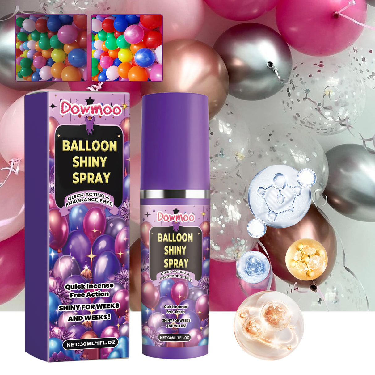 Balloon Atmosphere Gloss Spray, Balloon Surface Texture Gloss Anti-Oxidation Lasting Shine Spray - V.I.P Digital Presence