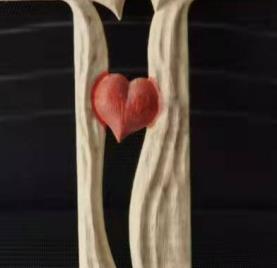 Three-dimensional wooden red heart cross love ornaments to commemorate relatives' tombstone inserts crucifix inserts - V.I.P Digital Presence