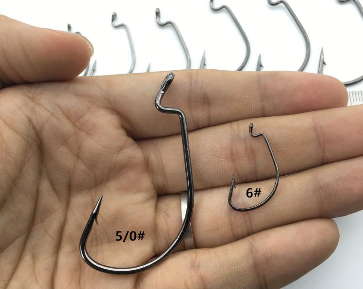 Rompin 20pcs/lot Black Nickel Crank Fishing Hooks High Carbon Steel Worm Sharp Barbed - V.I.P Digital Presence