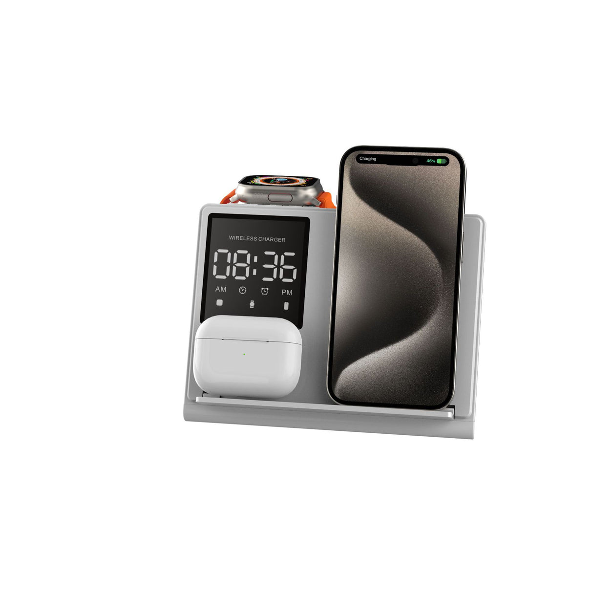 Trending Products Portable 5-in-1 Pixel Animation Foldable Wireless Charger Stand Pad for Mobile Phone Smart Watch Earphone - V.I.P Digital Presence