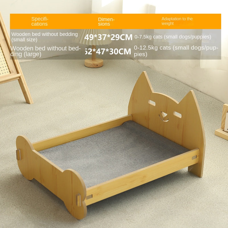 Cat Bed Universal Pet Bed Pet Nest Dog Nest Removable Solid Wood Bed Cute Kitten Princess Bed Pet Supplies - V.I.P Digital Presence