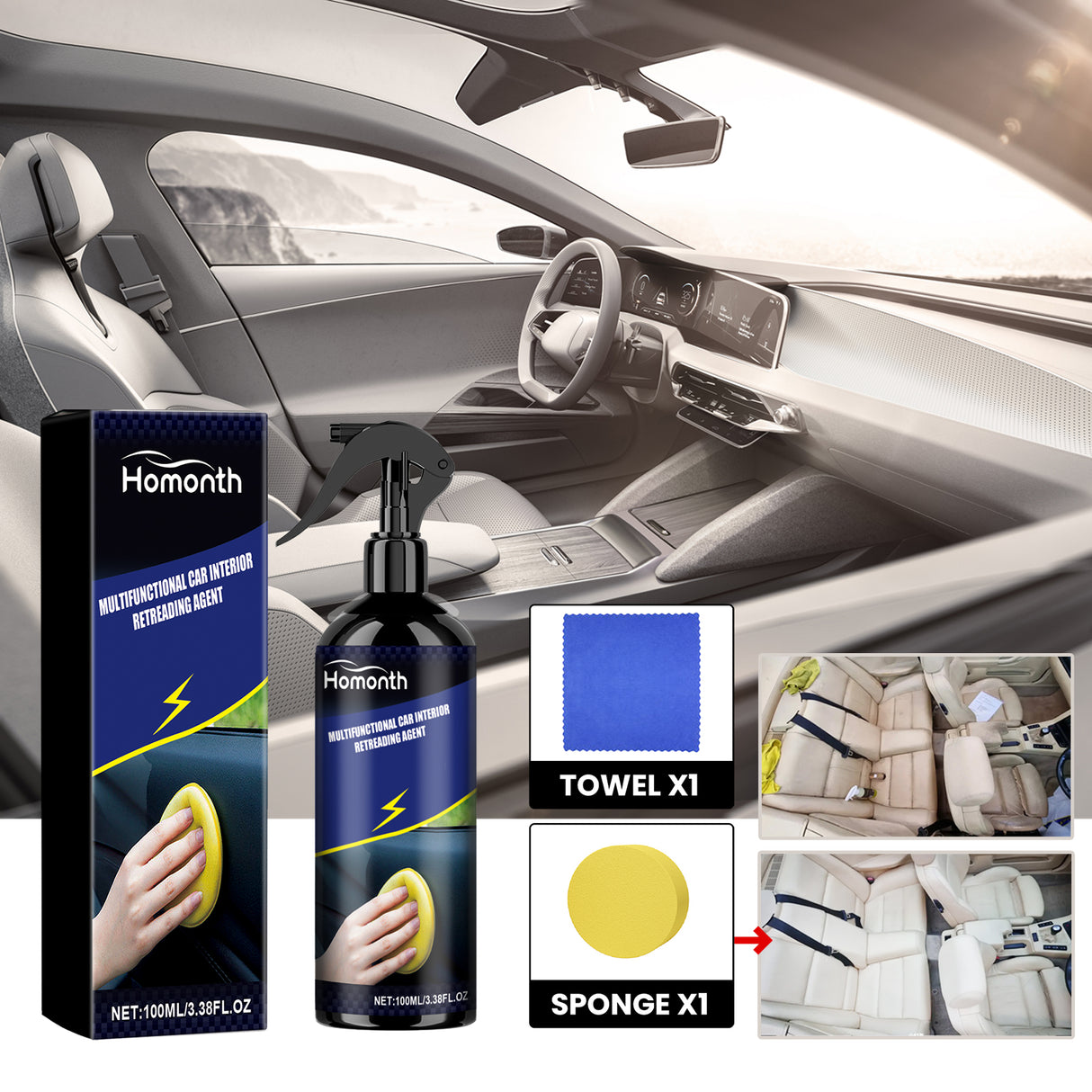 Multi-Purpose Vehicle Interior Retreader Cleans The Instrument Panel Interior With Plastic Retreading Coating For Dust Suppression - V.I.P Digital Presence