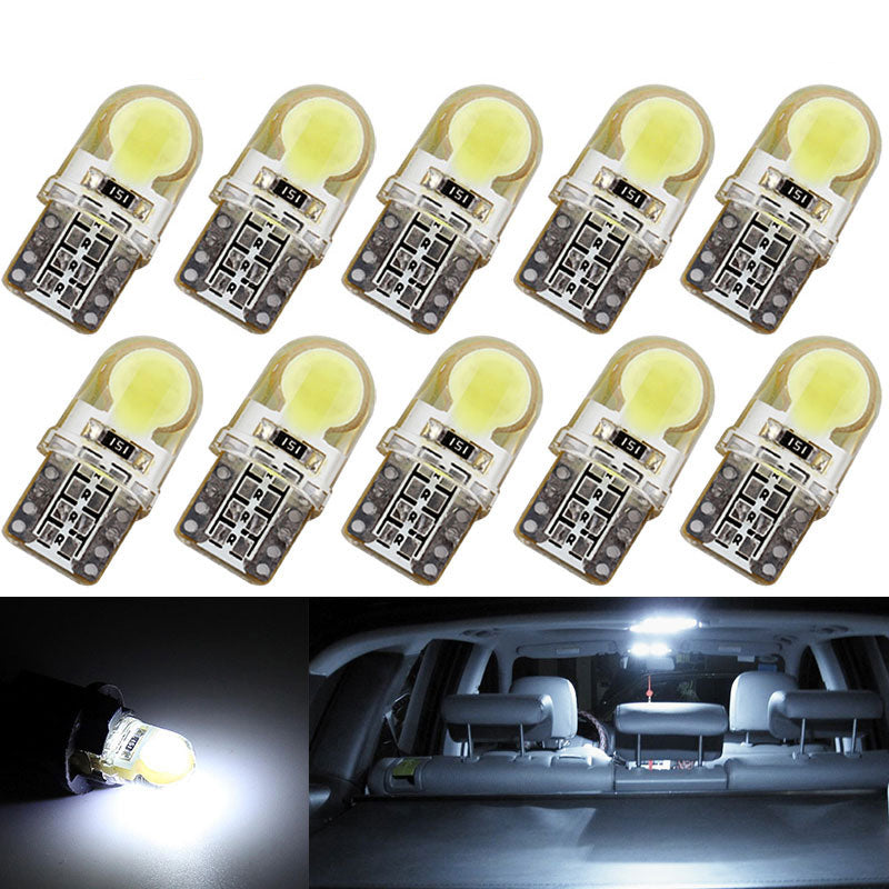 10Pcs Auto T10 Led Cold White 194 W5W LED 168 COB Silica Car Super Bright Turn Side License Plate Light Lamp Bulb DC 12V - V.I.P Digital Presence
