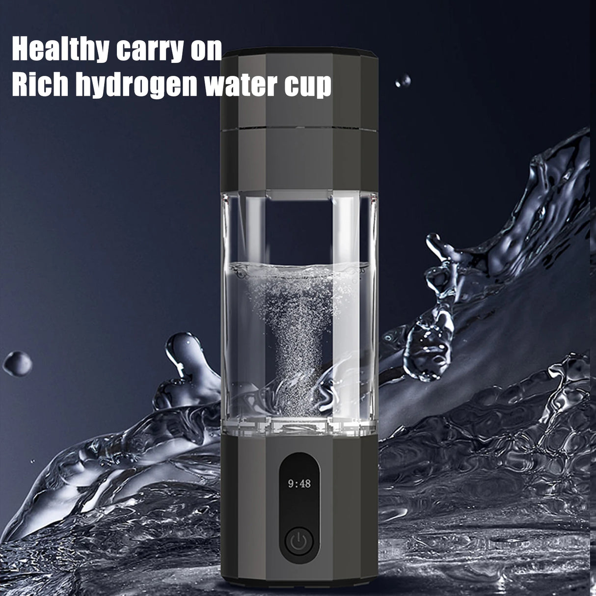 H60 6000PPB Intelligent Hydrogen Rich Water Cup Portable Water Electrolysis Hydrogen Cup Leak-Proof Mug Healthy Drinking Cup - V.I.P Digital Presence