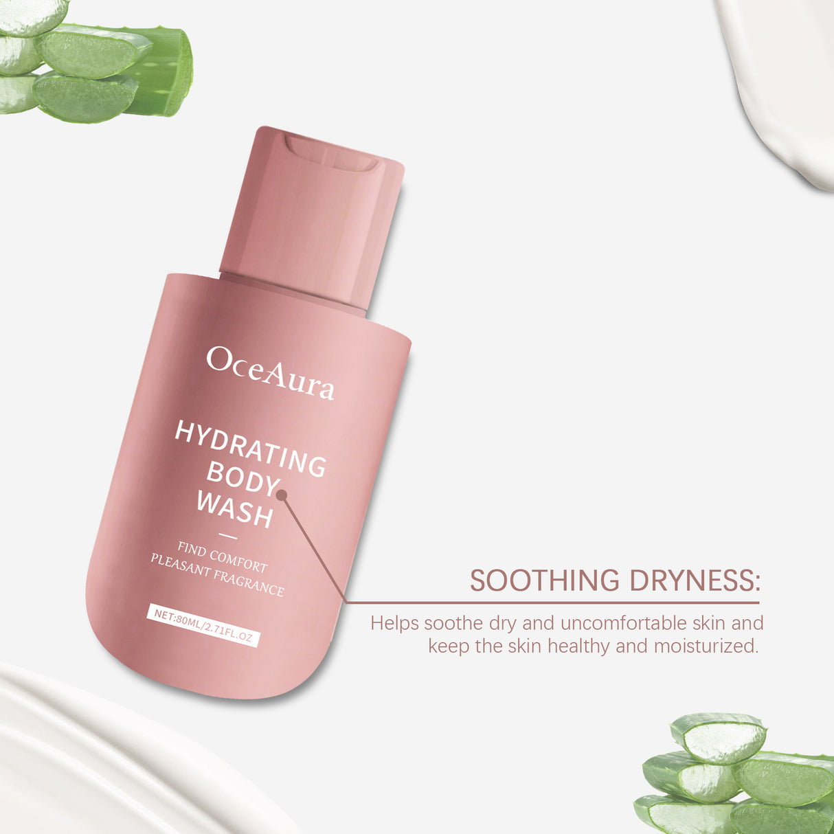 Oceaura Soothing Body Wash Shower Gel Fragrance Gentle Refreshing Moisturizing Body Wash