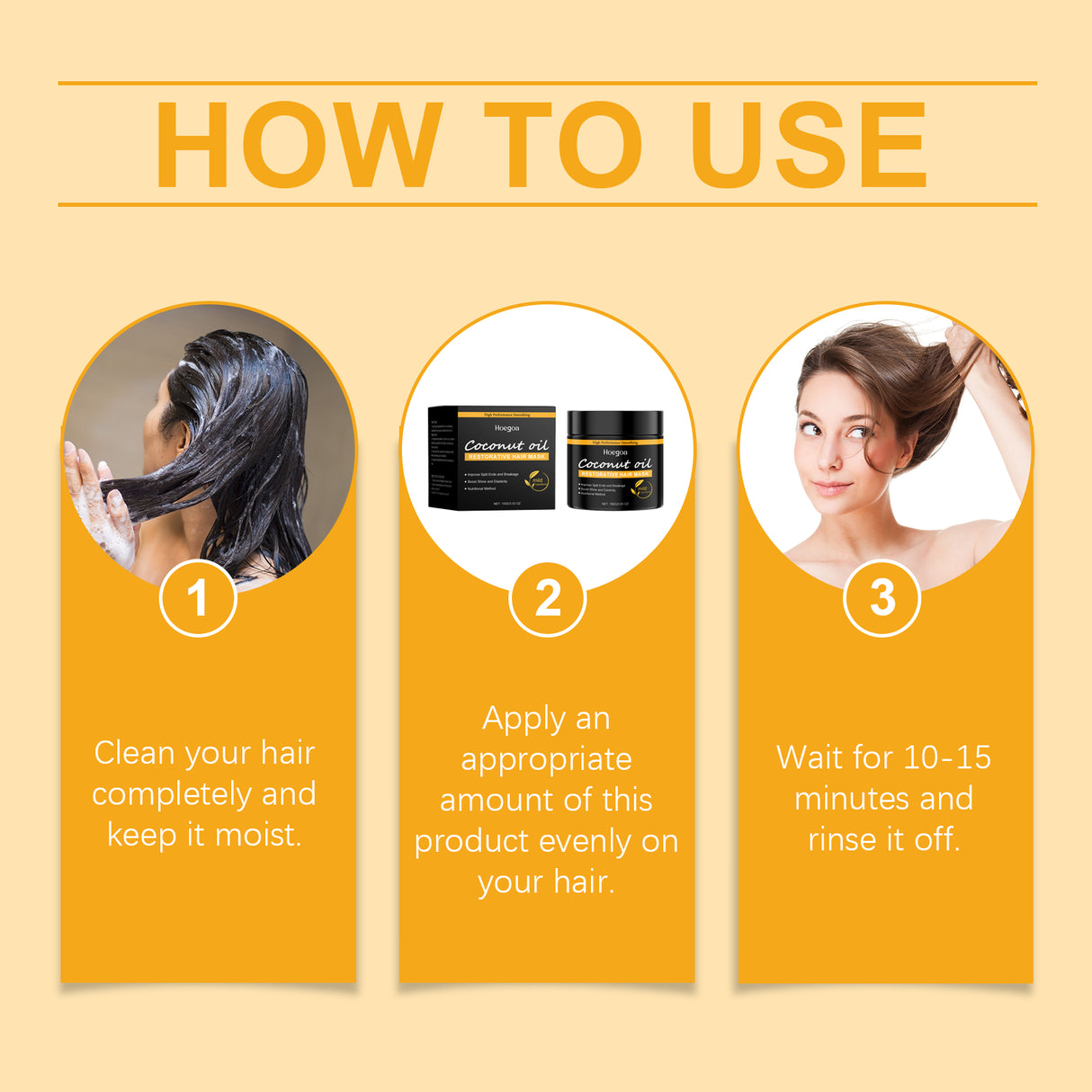 Coconut Oil Hair Mask Repair Dry Hair, Smooth And Glossy Hair Care Coconut Oil Hair Mask - V.I.P Digital Presence