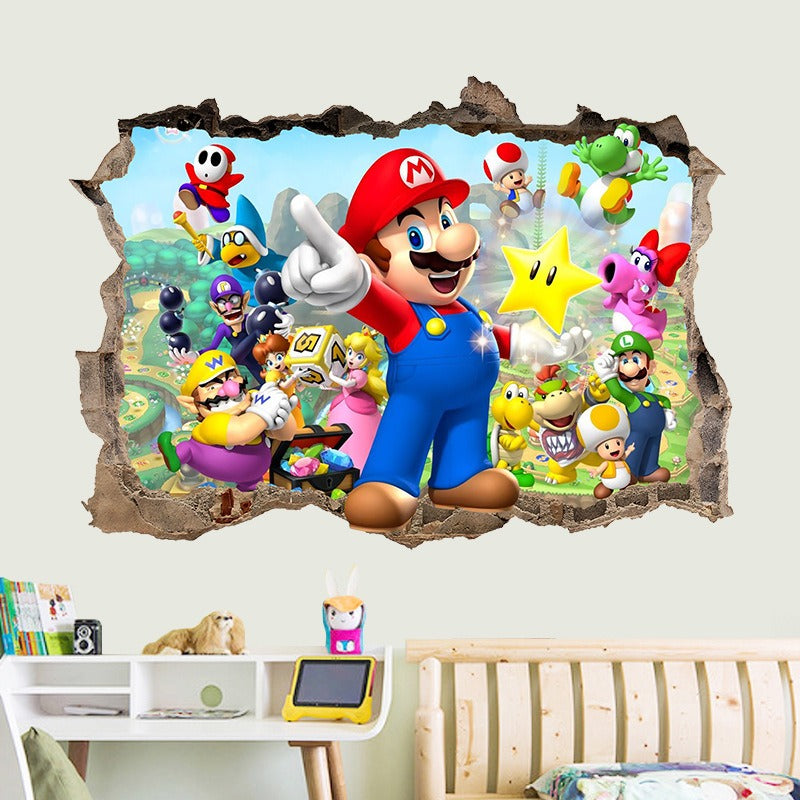 3D Wall Piercing Mary Full Staff Wall Stickers Living Room Bedroom Kindergarten Decoration Background Wall - V.I.P Digital Presence