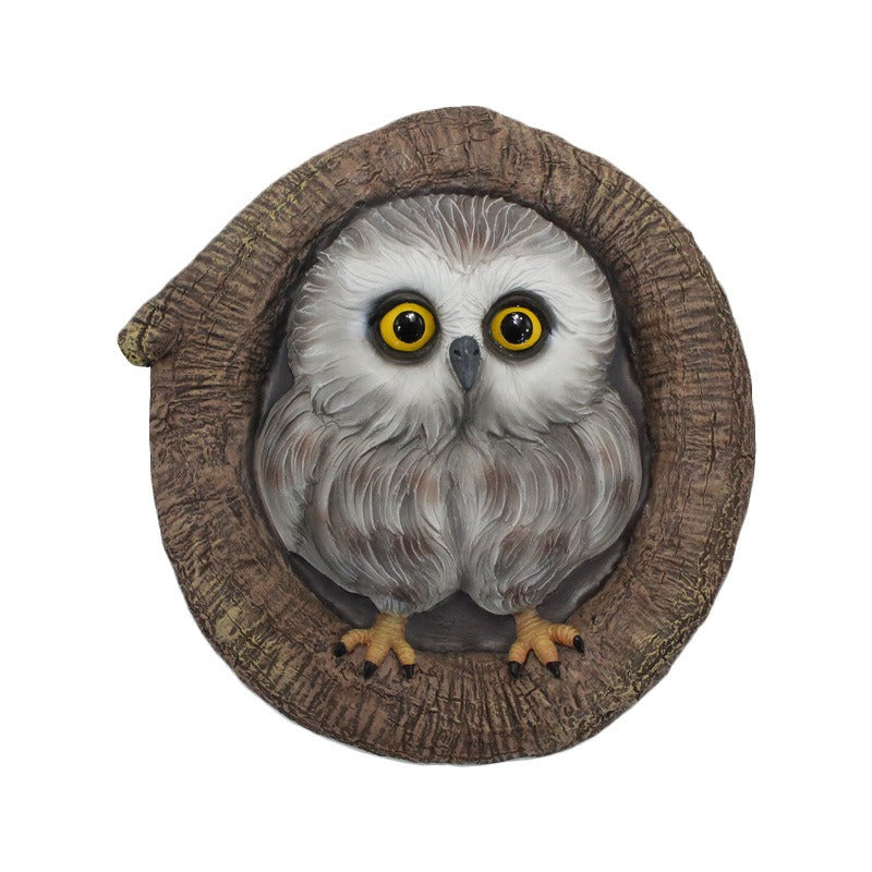 Owl pendant resin outdoor garden simulation animal tree hanging - V.I.P Digital Presence