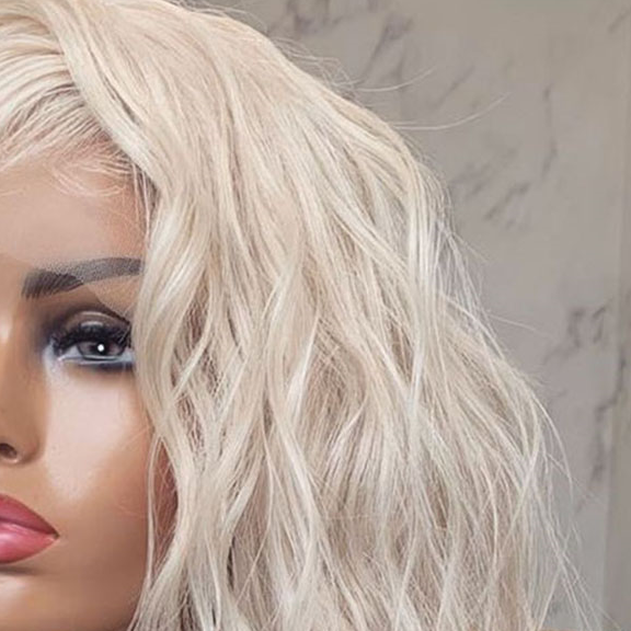 Wig 60# Ladies Front Lace Chemical Fiber To Shoulder Short Curly Wig Headgear - V.I.P Digital Presence