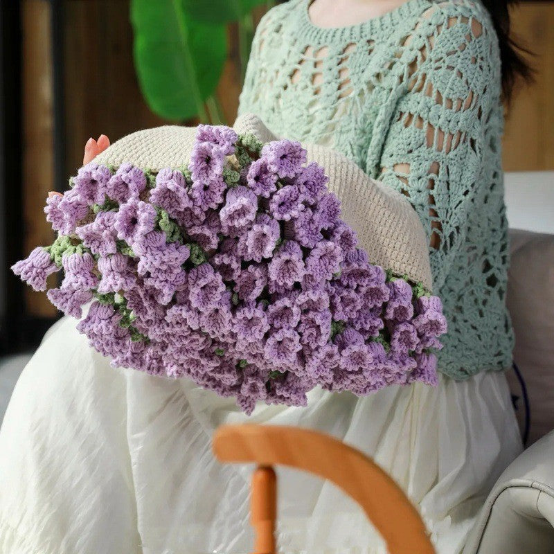 60cm New Creative Rose Bouquet Blanket (Finished), Crocheted Flower Bouquet Gift for Girlfriend - V.I.P Digital Presence