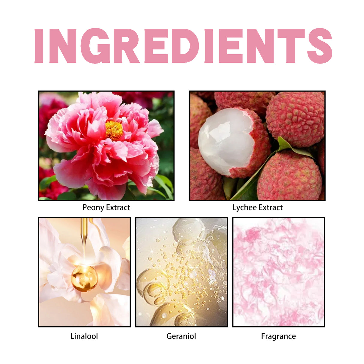 Peony Lychee Scent Experience Perfume, Natural Fresh Lasting Fragrance Atmosphere Portable Niche Perfume - V.I.P Digital Presence