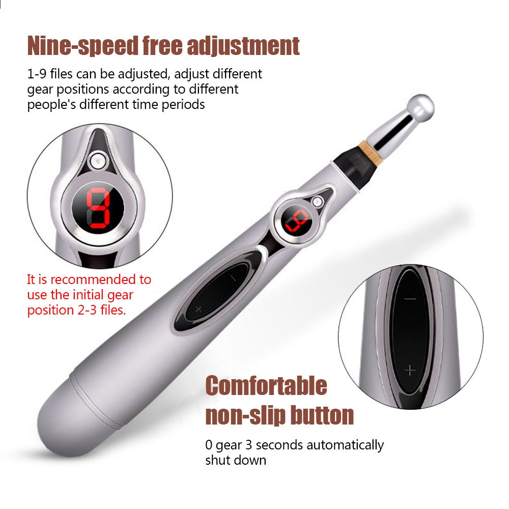 Electric Acupuncture Pen Electronic Meridian Energy Body Massager Pain Relief Therapy Instrument massage relaxation - V.I.P Digital Presence