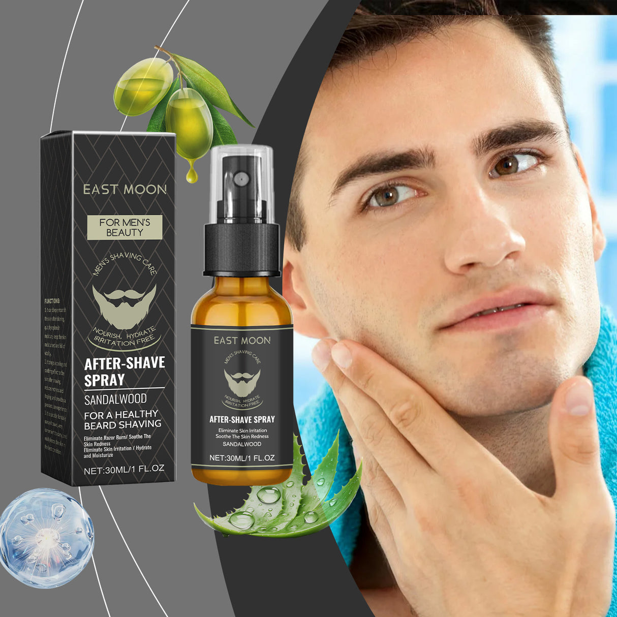After Shave Spray Men's Beard Care Soothing Moisturizing Cool Skin Care Spray - V.I.P Digital Presence