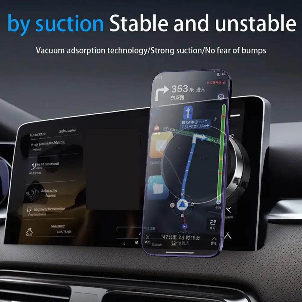 Car Mount Mobile Phone Holder Intelligent Magnetic Vacuum Adsorption Ultra Stable Suction Cup Bracket For Navigation Live Stream - V.I.P Digital Presence