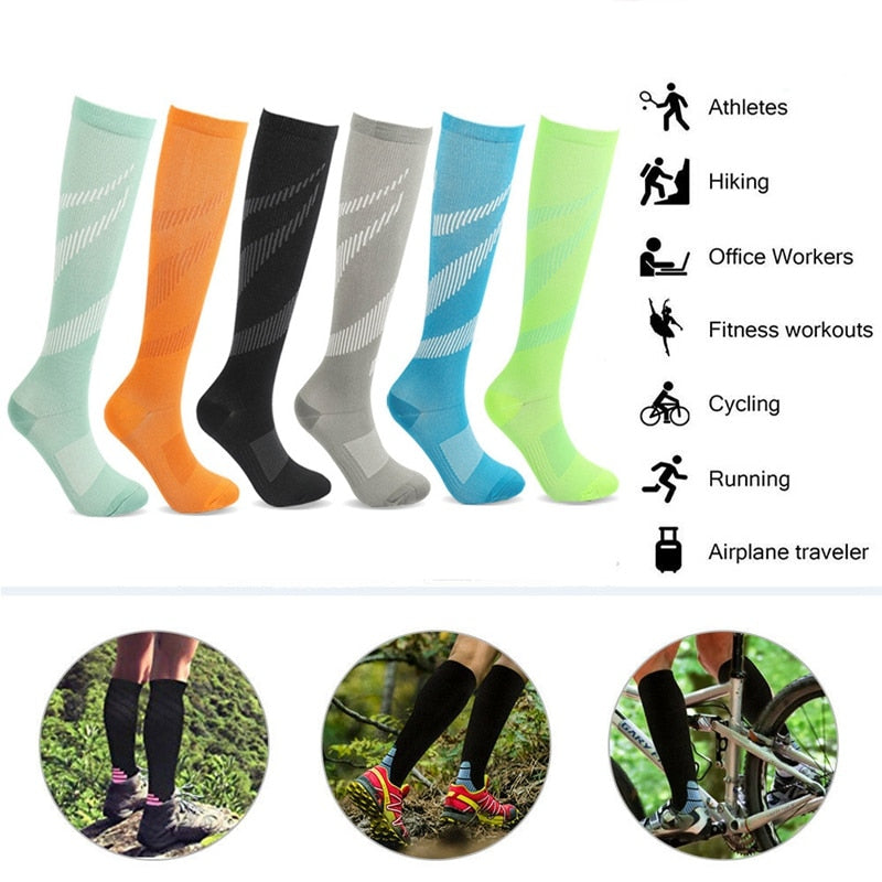 Compression Stocking Anti-slip Best for Basketball Football Outdoor Running Socks Women Men Travel Compression Socks - V.I.P Digital Presence