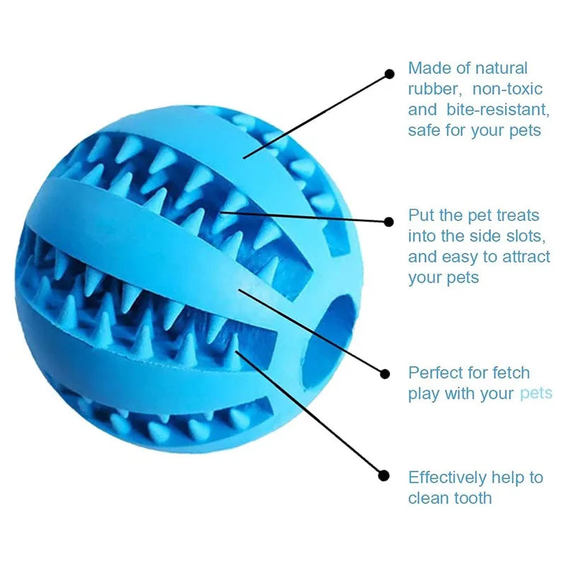 Dog Toy Ball Interactive Rubber Balls Puppy Chewing Toys Pet Tooth Cleaning Ball Cats Pets Food Treat Feeder Silicone Balls Toy - V.I.P Digital Presence