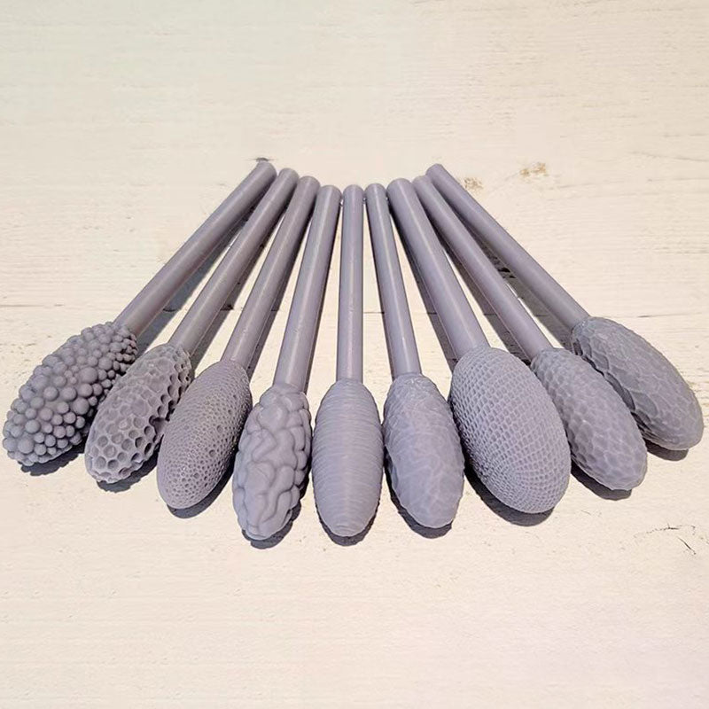 9 - piece Clay Art Texture Tool Sets. Includes Pattern Rollers for Modeling, Embossing Plaids with Hand - held Rollers - V.I.P Digital Presence