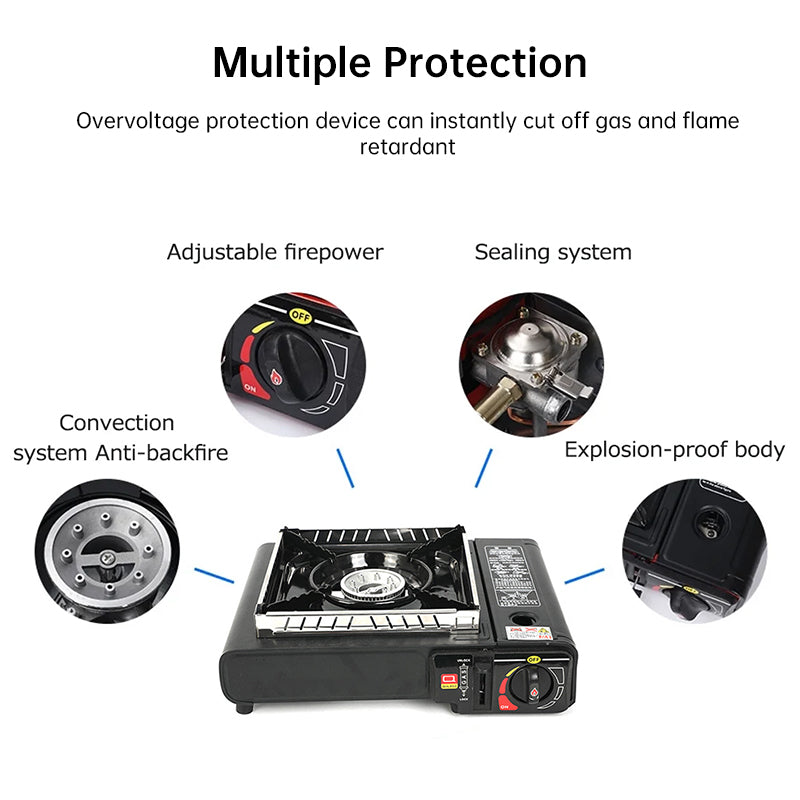 Single - burner Butane Camping Stove, windproof, adjustable, portable - V.I.P Digital Presence