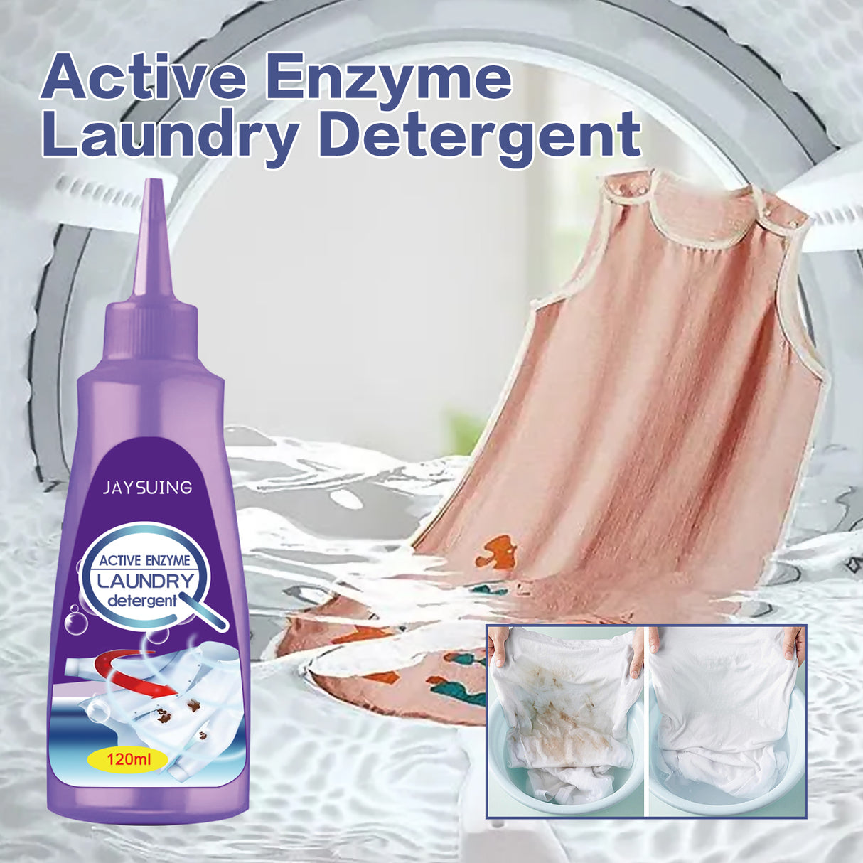 Active Enzyme Laundry Detergent, Laundry Stains And Blood Stains Cleaning Laundry Multi-purpose Detergent - V.I.P Digital Presence