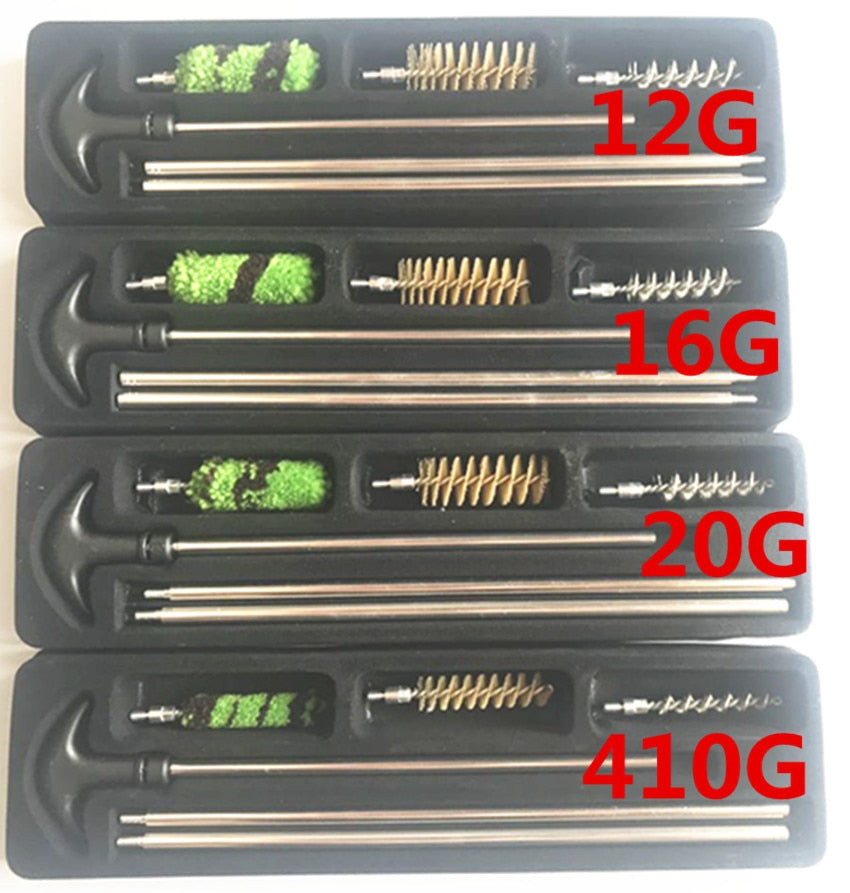 6Pcs/Set Tactical 12 GA 16 GA 20 GA 410 GA Gauge Hunting Gun Cleaning Set Rod Brush Rifle Pistol Tube Barrel Cleaning Kit Tool