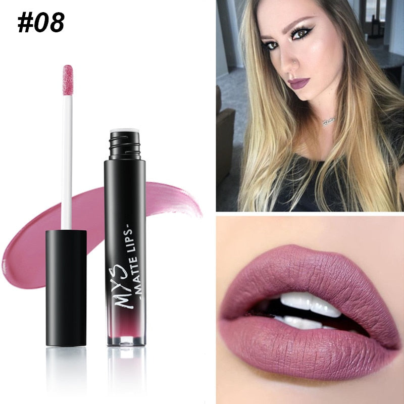MYS Brand Makeup Matte Liquid Lipstick Tint Waterproof Make Up Long Lasting Lip Stick Nude Lip Gloss Cosmetics Batom - V.I.P Digital Presence
