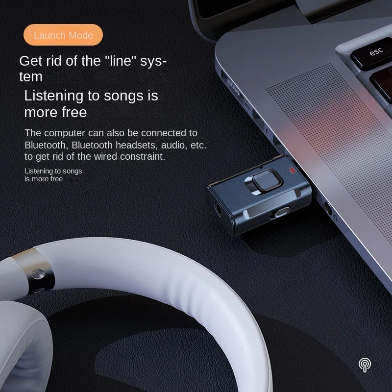 Car mounted Bluetooth receiver, audio dedicated wireless TV amplifier, Bluetooth transmitter, audio computer 2-in-1 - V.I.P Digital Presence