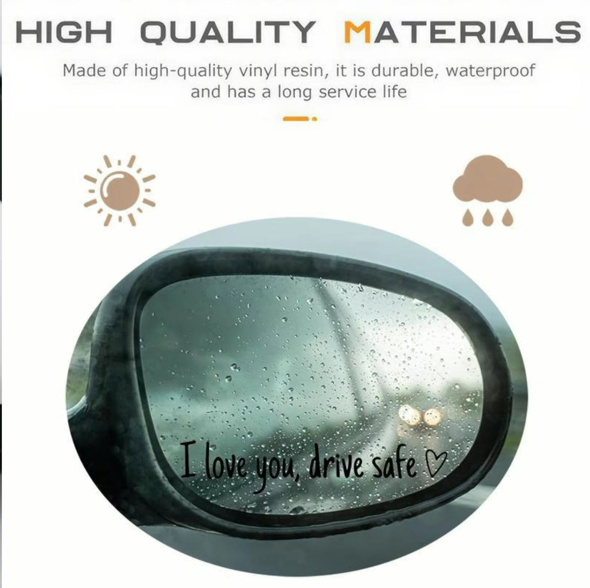 SafeLove Mirror Decal Set