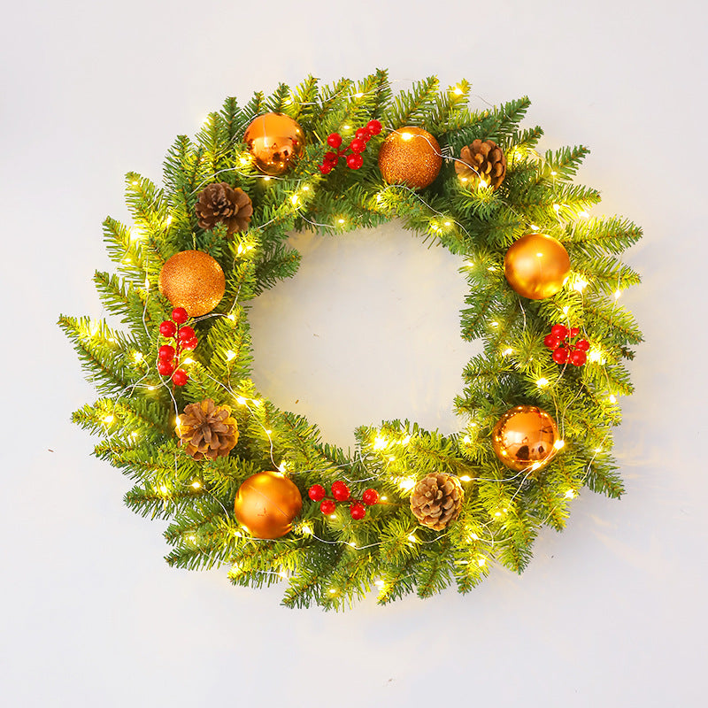 Christmas wreath rattan 30/40/50/60cm Christmas decoration wreath door hanging scene - V.I.P Digital Presence