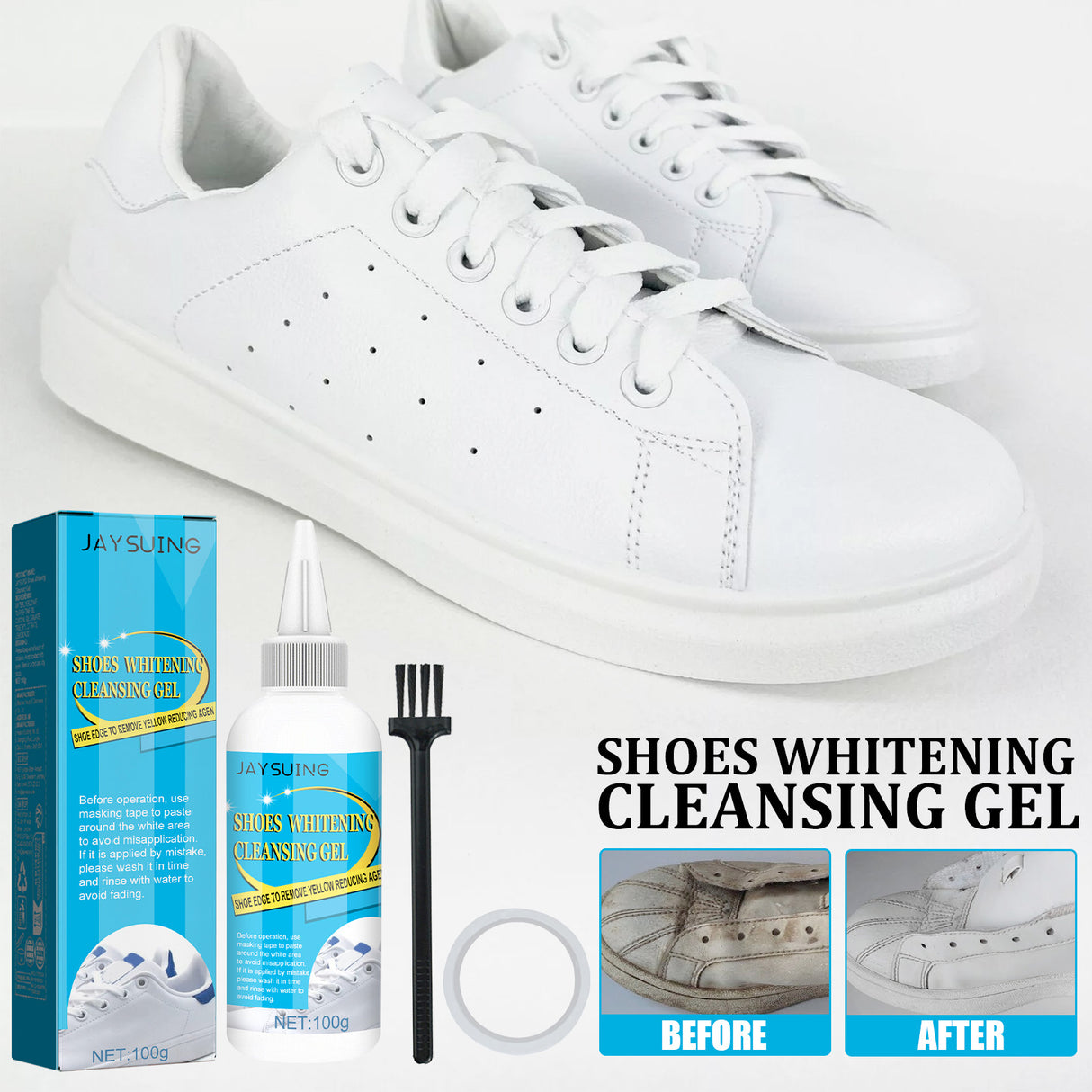 Shoes Whitening Cleansing Gel, Shoes Of Whitening Agent Disposable Shoes To Stain Bright White Artifact Cleaner - V.I.P Digital Presence