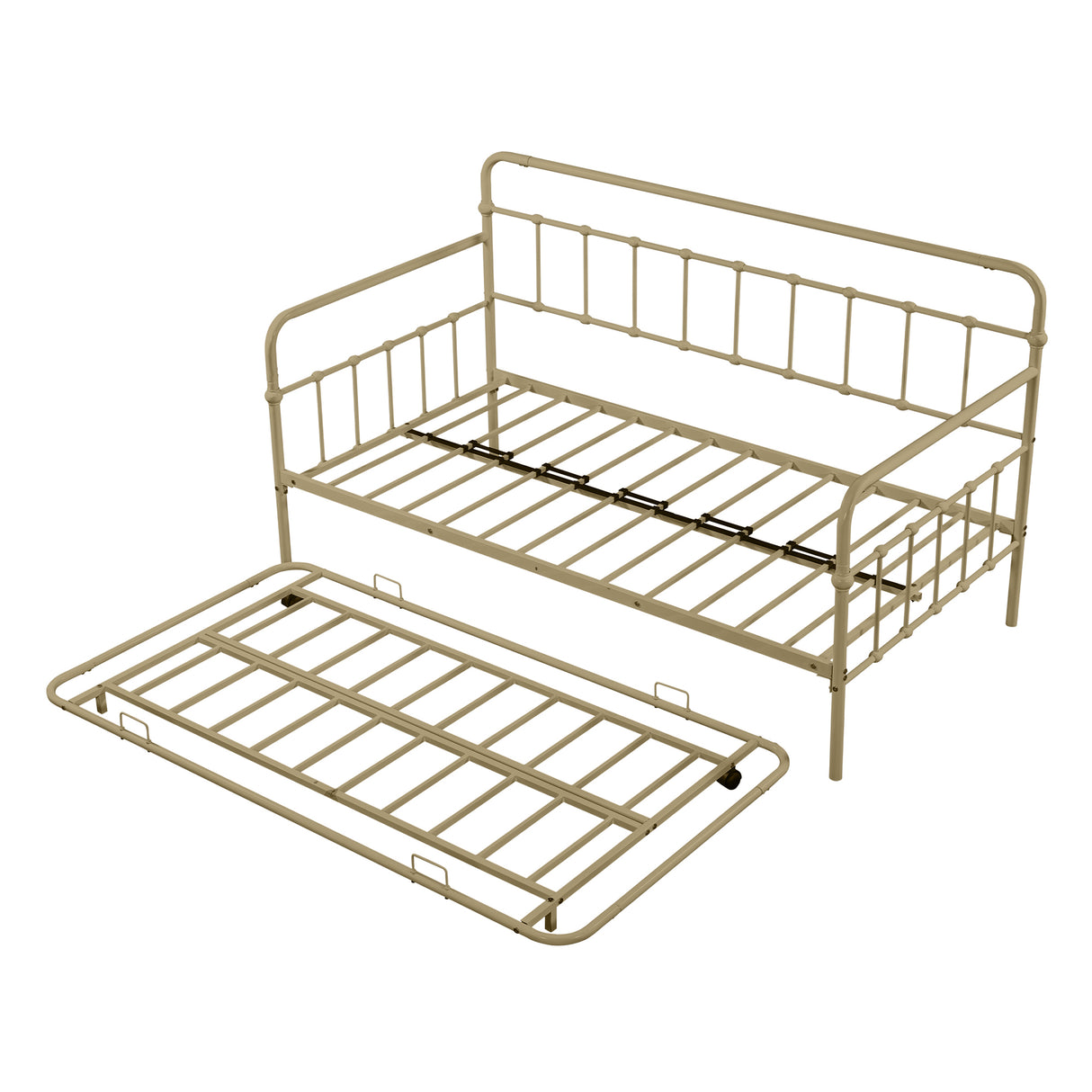 Metal Frame Daybed with trundle(Bronze)