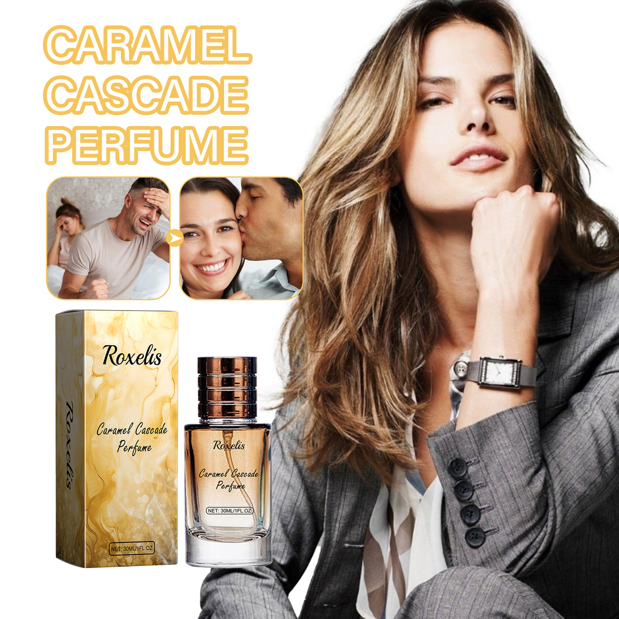 Caramel Cascade Perfume, Fresh Natural Light Fragrance Niche Perfume Exudes Charm Couple Dating Fragrance Perfume - V.I.P Digital Presence