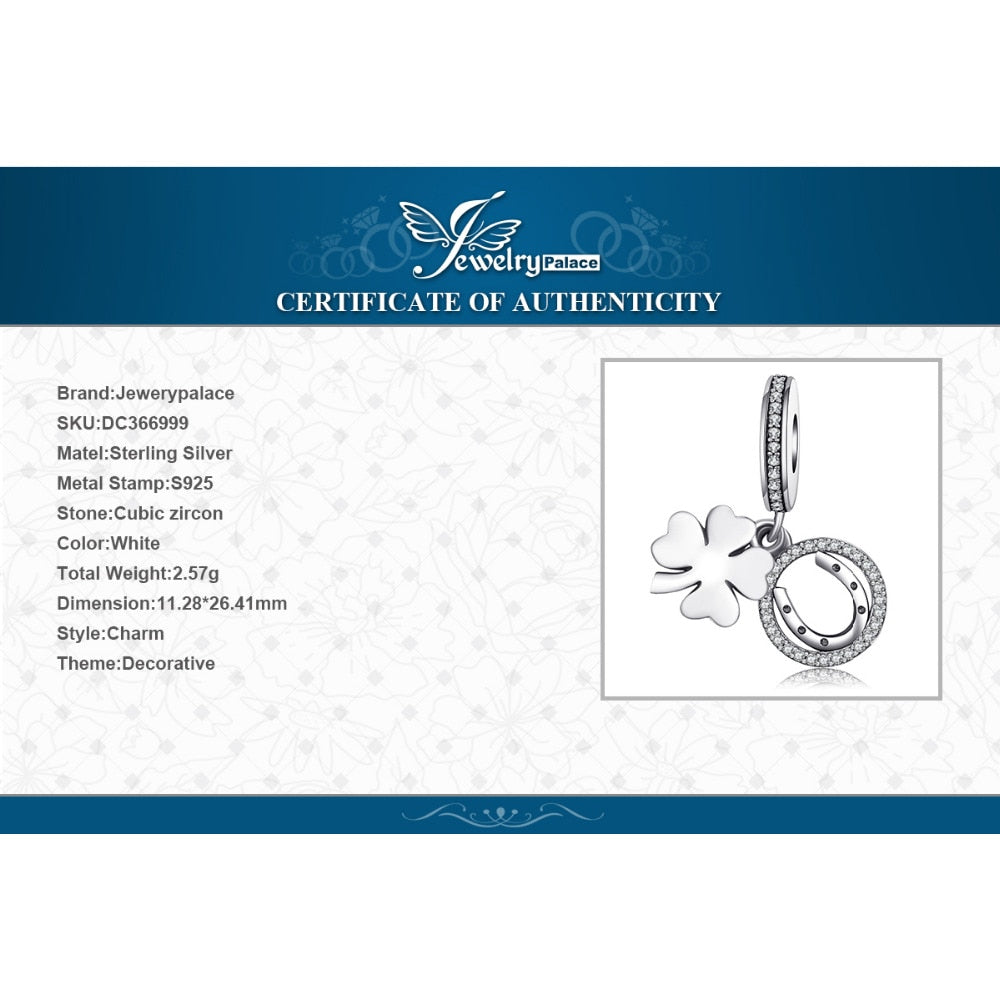 Jewelrypalace 100% 925 Sterling Silver Charms 4 Leaf Clover Charms Beads fit Bracelets Anniversary Gifts Fashion DIY Jewelry - V.I.P Digital Presence