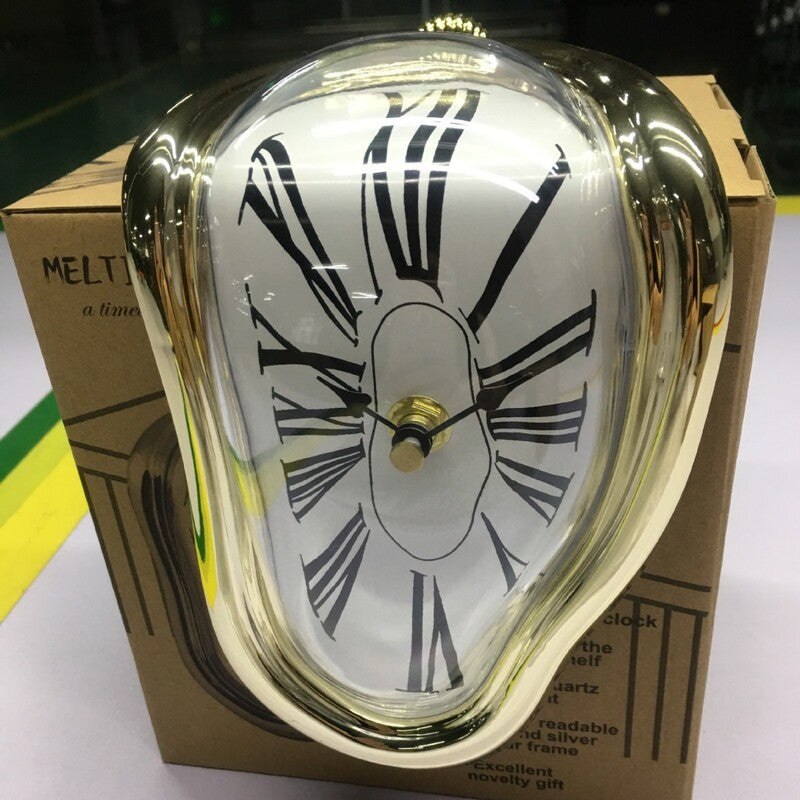 Twisted Corner Clock by Creative Home Decor: A Melting Clock with Roman Numerals, a Retro Time - Warp Wall Clock - V.I.P Digital Presence