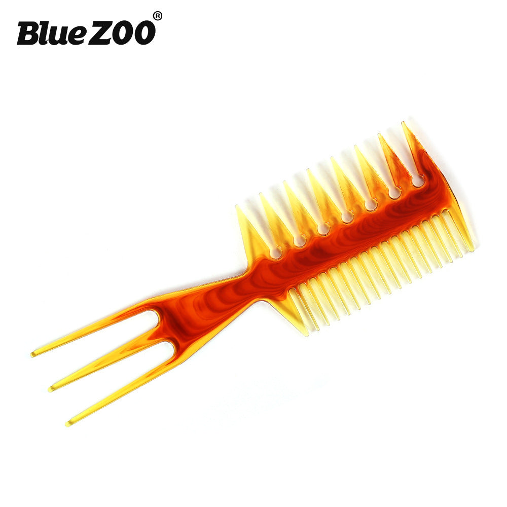 Oil Head Comb Double-Sided Fish Insert Comb Big Tooth Flat Comb Bottom Fork Comb Plate Hair Styling Comb - V.I.P Digital Presence
