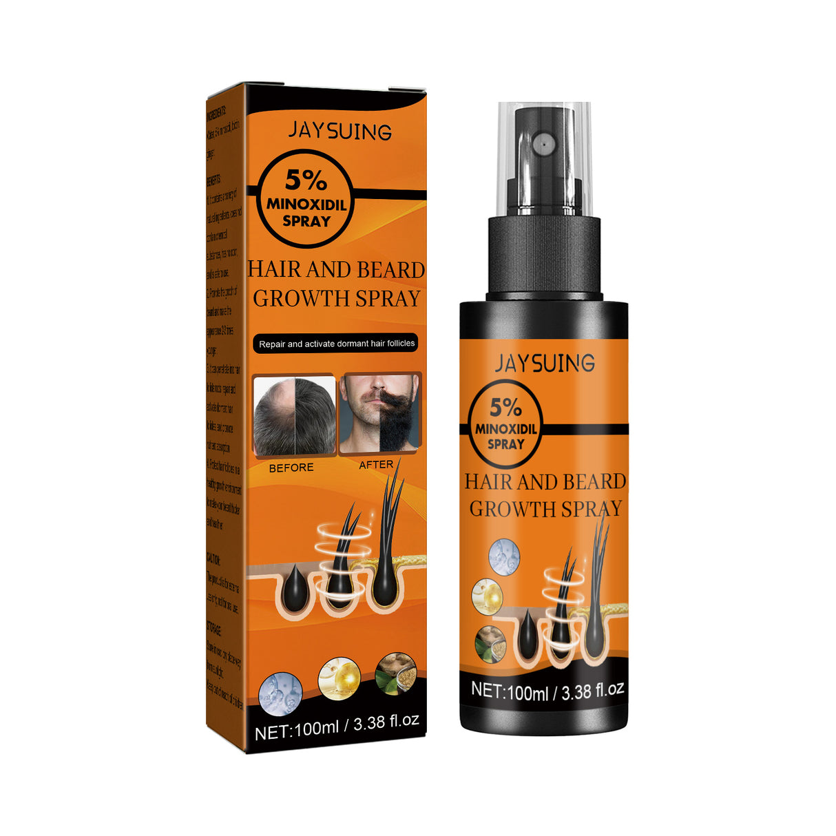 Hair Growth Spray, Men Hair And Beard Thickening Strengthening Anti-loss Care Solution - V.I.P Digital Presence