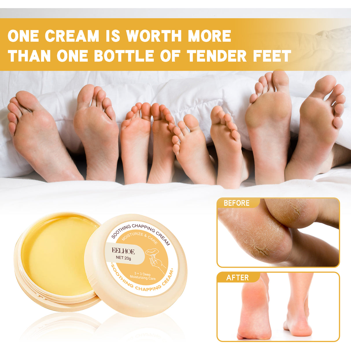 Hydrating Chapping Cream, Foot Care Heel Moisturizing Anti-Cracking, Peeling And Chapping Repair Foot Care Cream - V.I.P Digital Presence