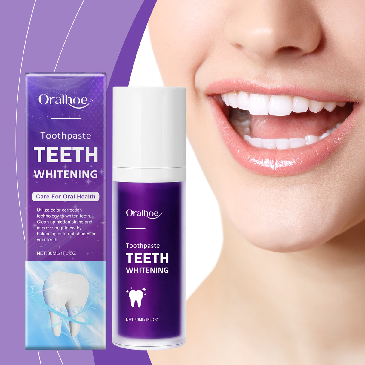 Purple Toothpaste Gently Cleans Odors, Dirt And Brightening Teeth Daily Hygiene Care Toothpaste - V.I.P Digital Presence