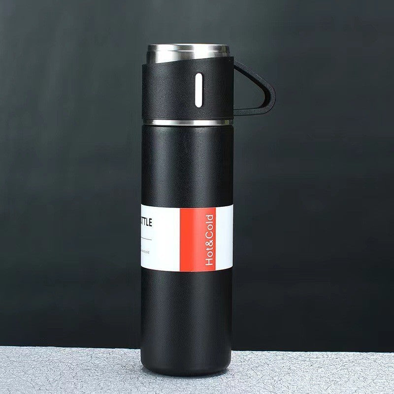 A cup of three-lid thermos cup portable fashion gift box set stainless steel cup - V.I.P Digital Presence