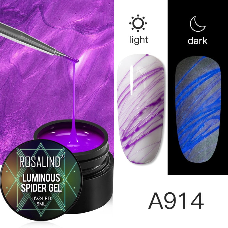 ROSALIND Gel Spider Line For Nails Art Gel Polish UV Colors Painting Gel Nail Polish Spider Gel Lacquer Web Stickers Gel Polish - V.I.P Digital Presence